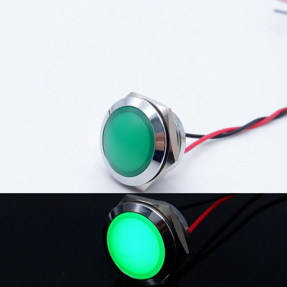 10pcs 12/16/19/22mm Metal LED  - Signal Panel Orange avaliação e preço