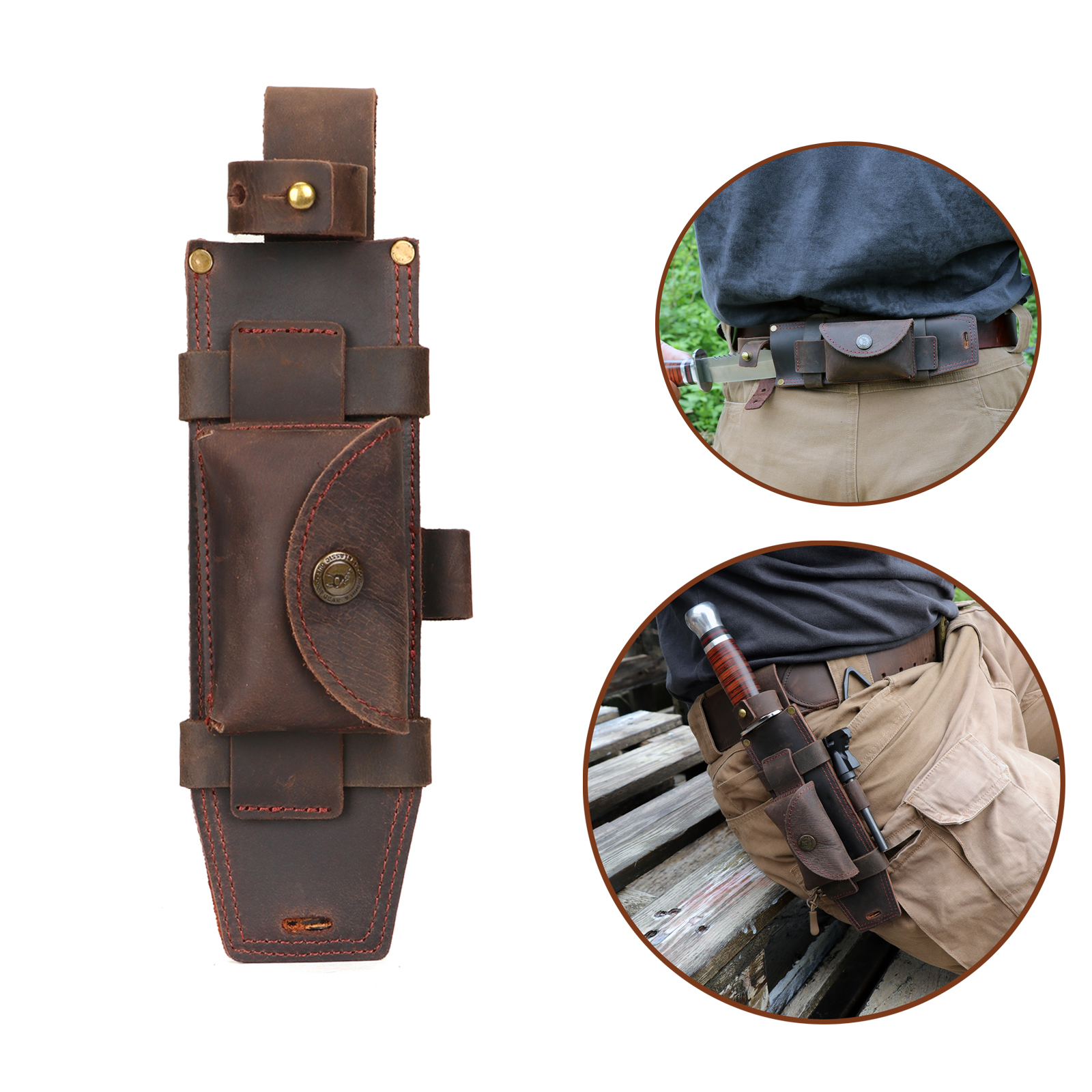 Tourbon Camping Leather thKnif - Bushcraft Knife Fixed avaliação e preço