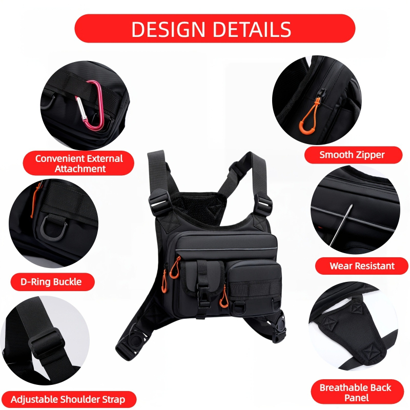 Men's Tactical Chest Bag, Runn - Fishing Kit Compact avaliação e preço
