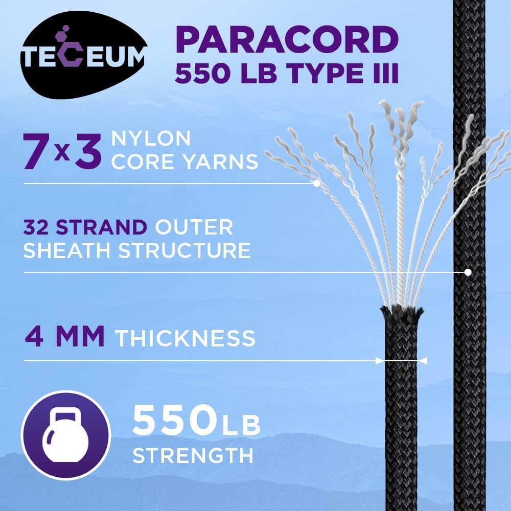 Reflective Paracord Rope 1000f - Para Cord 1000Ft avaliação e preço
