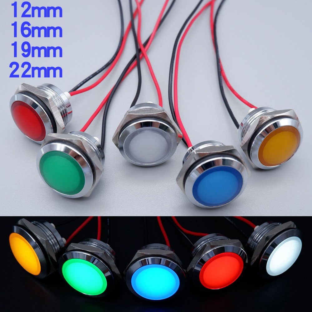 Metal LED Indicator Light 12mm - Signal Panel Orange avaliação e preço