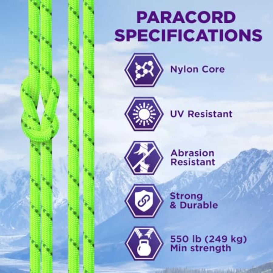 Reflective Paracord Rope 1000  - Para Cord 1000Ft avaliação e preço