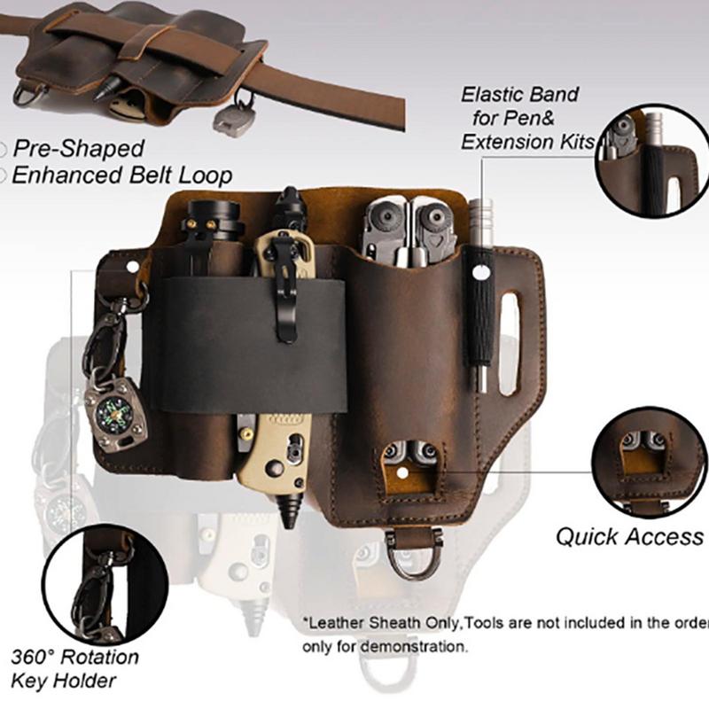 Men Leather EDCs Organizer She - Fire Starting Kit avaliação e preço