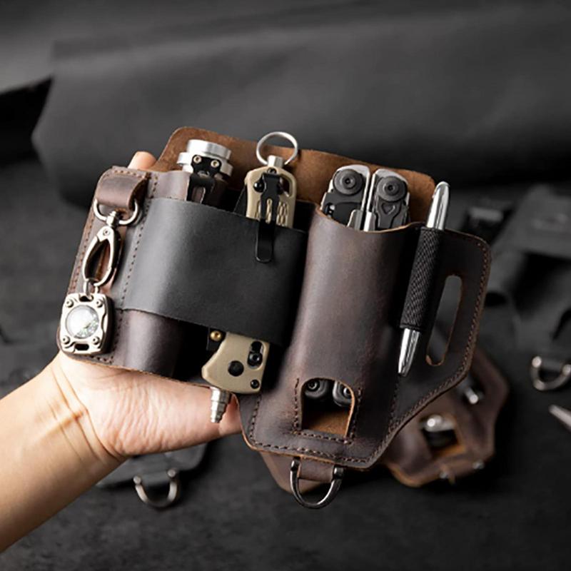 Men Leather EDCs Organizer She - Fire Starting Kit avaliação e preço