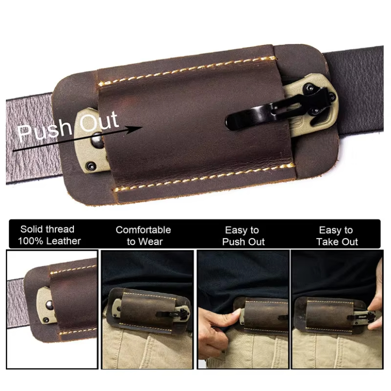 Genuine Leather EDC Folding Kn - Fire Starting Kit avaliação e preço