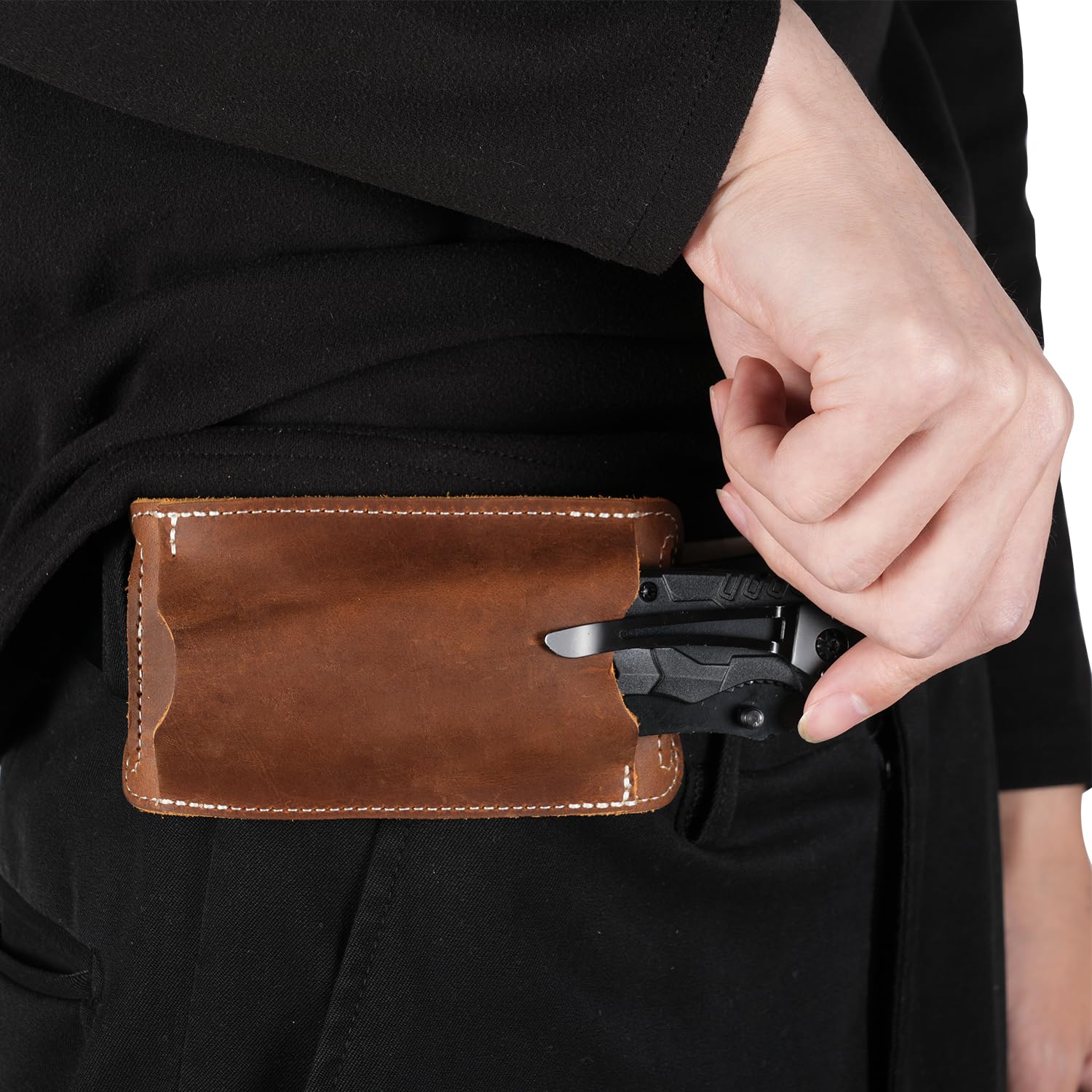 Genuine Leather EDC Folding Kn - Fire Starting Kit avaliação e preço