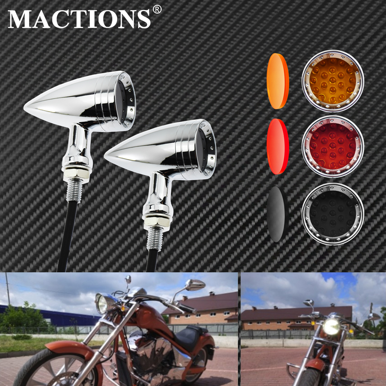 Motorcycle LED Turn Signal Bul - Signal Panel Orange avaliação e preço