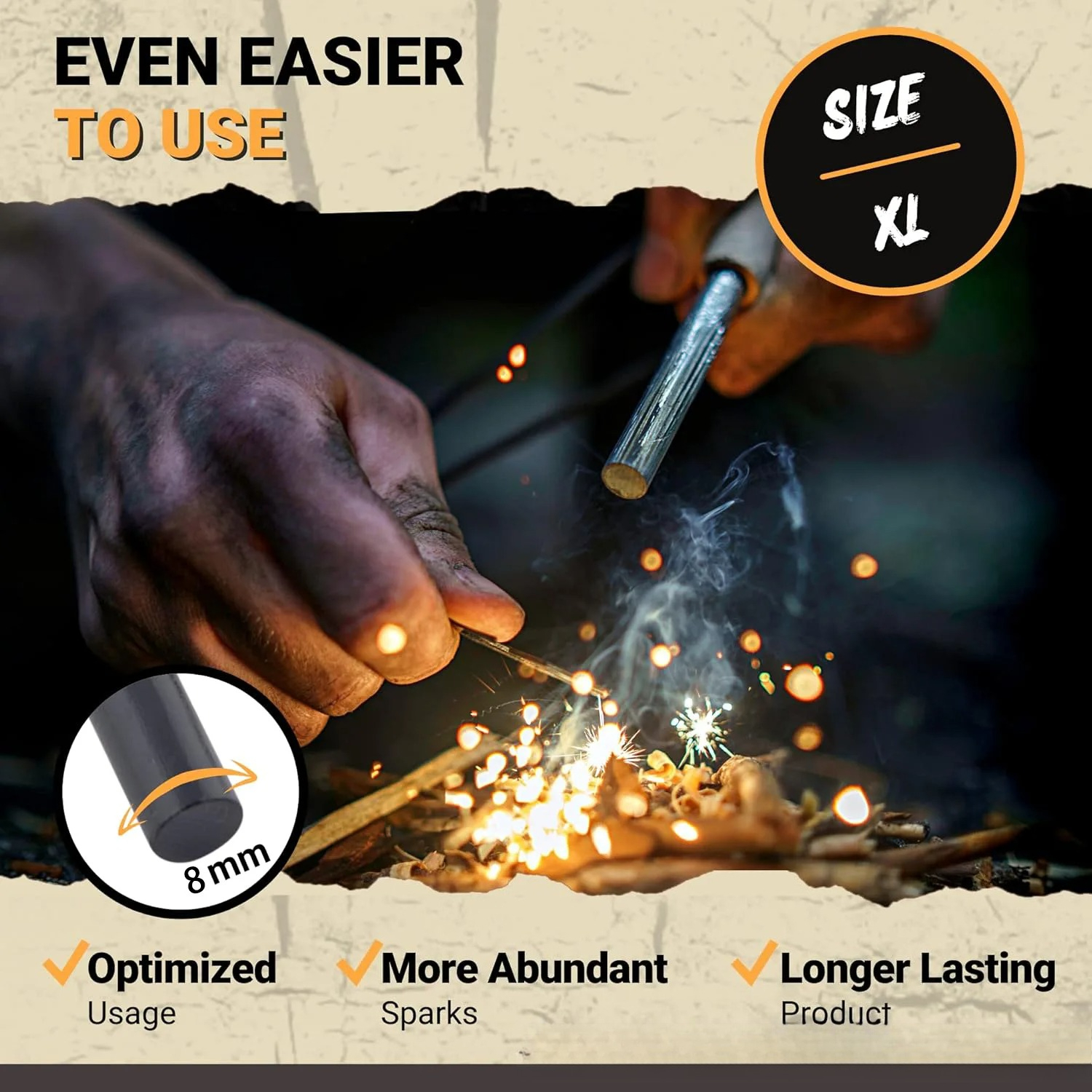 Portable Outdoor Flint and Ste - Magnesium Fire Starter avaliação e preço