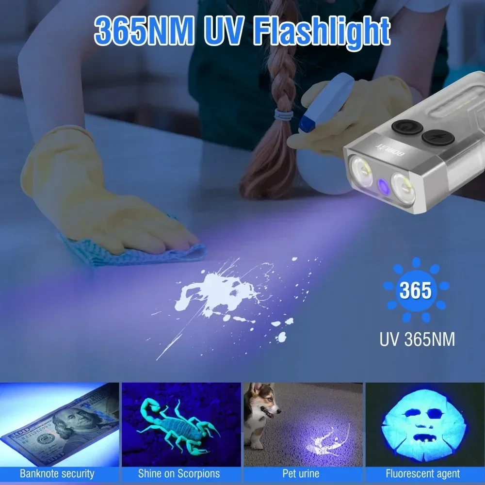 BORUiT V10 Keychain UV LED EDC - Fishing Kit Compact avaliação e preço