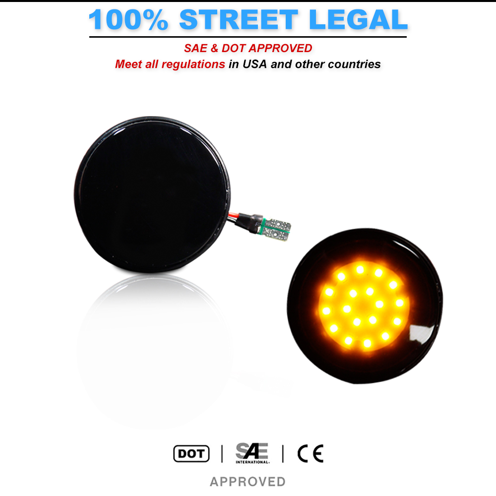 2pcs iJDM LED Front Side Marke - Signal Panel Orange avaliação e preço