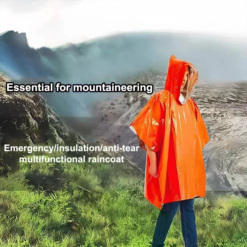 4PCS Emergency Survival Rain H - Survival Blanket Reflective avaliação e preço