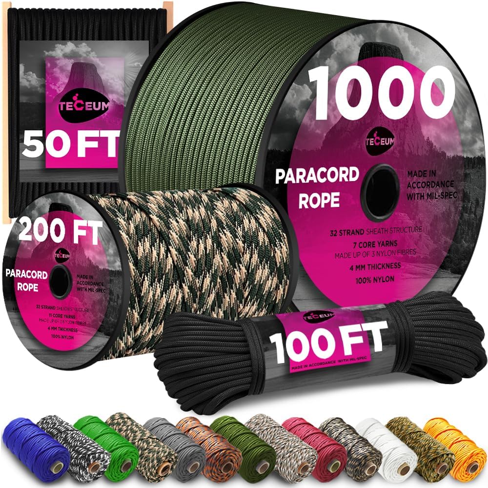 750 lb Paracord Rope 1000ft/20 - Para Cord 1000Ft avaliação e preço
