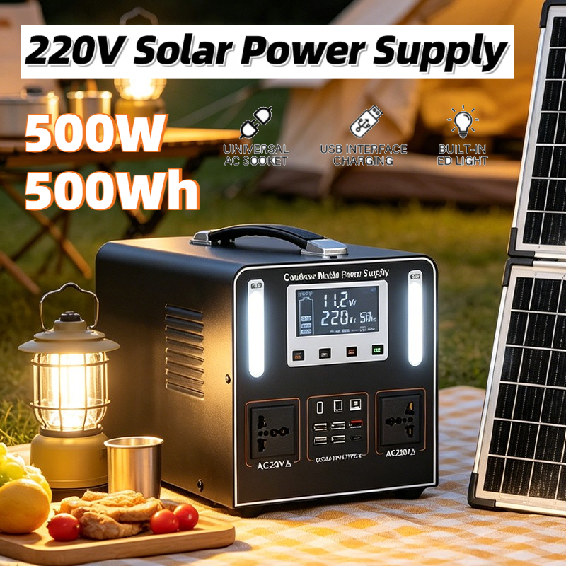 500W AC 220V Portable Power St - Solar Emergency Charger avaliação e preço