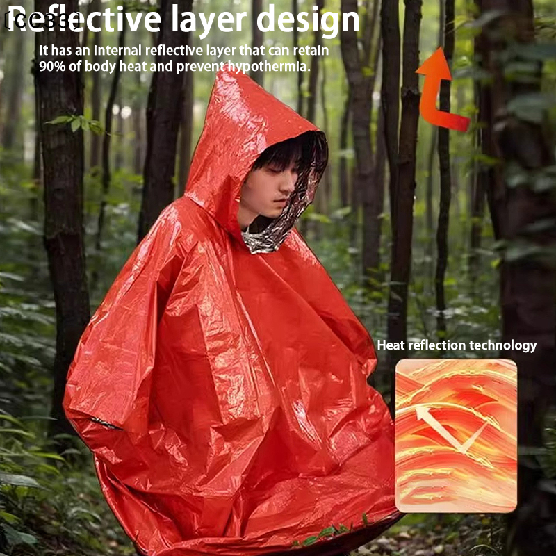 Emergency Survival Rain Hot Po - Survival Blanket Reflective avaliação e preço